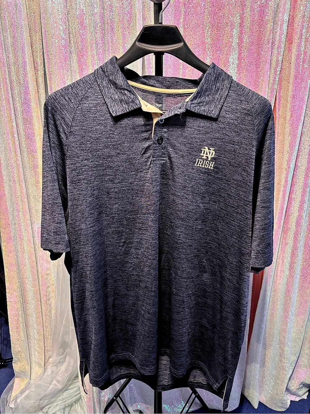 Men's Gray Notre Dame Fighting Irish Polo